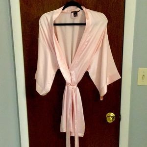 Victoria's Secret M L Pink Silk Robe